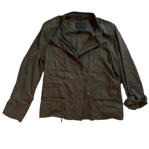 Sanctuary Cargo Utility Military Jacket Sz Small Petite SP Lyocell Field Green